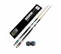 ELITER SPORTS ® - Set de 2 Cannes de Billard Americain - Queue de Billard en Bois d'érable Massif - Souple et Robuste pour Plus de Control et Précision - Design Original