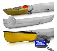 EliteShield Housse de canoë et Kayak ; imperméable et résistante aux UV en Polyester de qualité Marine, Housse de Rangement pour canoë Kayak de 4,6 à 4,9 m de Long, circonférence de 290 cm de Long