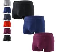 Elitevienna Boxer pour homme ultra absorbant pour incontinence, respirant, anti-fuite, lavable et réutilisable, 3 pièces - D, L