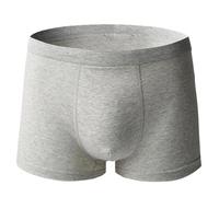 Elitevienna Boxer respirant en coton absorbant lavable anti-fuite pour homme, Gray-B., XXL