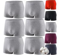 Elitevienna Caleçon boxeur ultra doux pour homme - Respirant et extensible, 6 pièces - A, 4XL