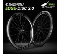 ELITEWHEELS EDGE 2.0 Frein à disque Ultraléger 1270g Paire de roues de route en carbone à disque 40 45 50 65mm Système à cliquet 36T Moyeu Wing 20 rayons Steel Bearing