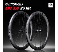 ELITEWHEELS ENT 3.0 Ensemble de roues en carbone à disque 700c Tubeless Ready S&S Roulement en acier/céramique Pillar 1423 UD Carbone brut mat 38mm depth 31mm
