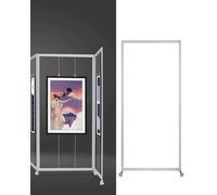 Elitix Cimaise Tableau Présentoir à Angle Réglable avec roulettes pour Œuvres d'art, Support Mural pour Affiches et Tableaux D'affichage pour Musées Et Galeries d'art(5pcs,100x220cm(39 3/8“x86 5/8”))