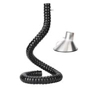 Elitix Gaine Vmc Tuyau D'aspiration des Poussières avec Support de Plafond Et Hotte, Tuyau D'évacuation Flexible à 360° pour Salons de Beauté, Commerces et Laboratoires(L 300cm/118in,Dia 16cm/6.3in)