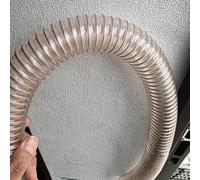 Elitix Gaine Vmc Tuyau D'évacuation Transparent pour Sèche-Linge, Idéal pour Les Espaces Restreints, Tuyau D'évacuation/Conduit de Ventilation Facile à Raccorder(L 5m(16.4ft),D 40mm (1 5/8"))