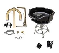 Elitix Head Spa Support de Circulation d'eau avec Kit D'oreillers et Lavabo Portable, Équipement de Spa de Massage Douche Cascade Shampoing, Lit de Shampoing de Traitement à Domicile