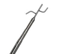 Elitix Perche Telescopique Crochet Télescopique Réglable pour Ponton, Crochet de Sauvetage pour Camion avec Protection Incendie, Perche Métallique pour Canot(Style a,96-242cm/37.8-95.3in)