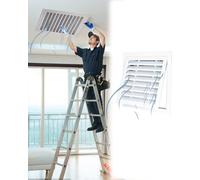 Elitix Trappe de Visite Panneau D'accès pour Ventilation de Plafond 30x30 35x35 40x40 50x50 cm, Cache D'inspection de Plomberie avec Évent pour Robinet de Douche(800x800mm/32x32in)