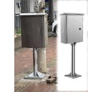 Elitix Wallbox Boîtier de Recharge Extérieur Autonome pour Véhicules Électriques, Socle Métallique de Protection Étanche, Support de Colonne à Levier(Style-B,H-60cm/23.6in)