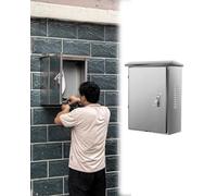 Elitix Wallbox Boîtier Mural pour Borne de Recharge Extérieure avec Clé, Couvercle de Borne de Recharge Résistant Aux Intempéries pour Borne Électrique(Style-C,H-60cm/23.6in)