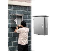 Elitix Wallbox Boîtier Mural pour Borne de Recharge Extérieure avec Clé, Couvercle de Borne de Recharge Résistant Aux Intempéries pour Borne Électrique(Style-A,H-70cm/27.5in)