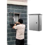 Elitix Wallbox Boîtier Mural pour Borne de Recharge Extérieure avec Clé, Couvercle de Borne de Recharge Résistant Aux Intempéries pour Borne Électrique(Style-B,H-70cm/27.5in)