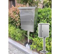 Elitix Wallbox Borne de Recharge Extérieure Verrouillable pour Véhicules Électriques, Boîtier Électrique Résistant Aux Intempéries, Socle de Recharge Tesla(Style-C,H-70cm/27.5in)