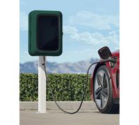 Elitix Wallbox Support de Borne de Recharge pour Véhicules Électriques (extérieur), Support Et Socle de Câble de Recharge Tesla Étanches, Protection de Colonne(Green)