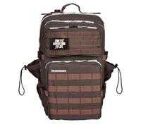 Elitrainx Elitex Training Sac à dos tactique imperméable 45 l avec emplacements pour patchs et compartiment pour ordinateur, pour bagage cabine en avion, salle de sport, tissu Oxford 1000D, Café