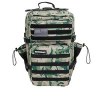ELITRAINX Elitex Training Sac à dos tactique imperméable 45 l pour zones de patchs, cabine, avion, salle de sport, compartiment pour ordinateur, Oxford 1000D, Multicolore/Camouflage - vert, 45 Litros