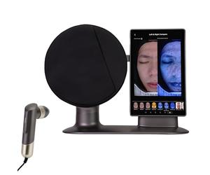 Elitzia Détecteur d'analyse de peau avec écran HD 15,6 pouces AI Smart Facial Skin Analyseur Machine 10 Spectre 20 Mpix Système d'analyse du visage avec poignée de grossissement local 50x pour salon