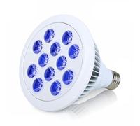 Elitzia E27 Lampe de thérapie par la lumière bleue 24W pour le traitement de l’acné 12 ampoules LED Durée de vie 50 000H Source de lumière froide ETPAR18B