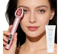 Elitzia ETKS228 Appareil de massage des yeux Tête rotative à 180 ° 7 couleurs par lumière LED, micro-courant et infuseur de nutriments chauffant pour les yeux, les lèvres, le visage, le cou, les rides