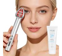 Elitzia ETKS228 Appareil de massage des yeux Tête rotative à 180 ° 7 couleurs par lumière LED, micro-courant et infuseur de nutriments chauffant, baguette de dégonflement pour les yeux, les lèvres, le