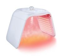 Elitzia ETSD161 Masque de luminothérapie à LED pliable 7 en 1 Appareil facial Photon 6 couleurs + infrarouge proche avec vaporisateur d'hydratation Nano 220 perles lumineuses Écran tactile intelligent