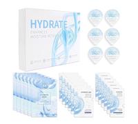 Elitzia La machine à bulles d'oxygène utilise un kit de redémarrage visage hydraté pour mettre à jour la peau afin de protéger la peau sèche et foncée 6 gels primaires 6 manchons 6 sérum 6 masques