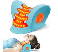 Elitzia Oreiller cervical avec lumière et chaleur apaisantes, réglage de 3 températures, design ergonomique en forme de C pour le confort du cou et la détente, utilisation à la maison et au bureau