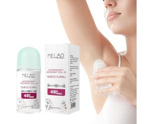 Elitzia Roll-On ETAD02 Déodorant anti-transpirant 48 heures contre la transpiration et les odeurs, parfum de jasmin frais, rose et citron, rafraîchissant, séchage rapide, taille de voyage, sans alcool