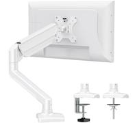 ELIVED Bras de moniteur unique pour la plupart des écrans de 13 à 32" avec VESA 75 x 75/100 x 100 mm jusqu'à 9 kg, bras à ressort à gaz rotatif à 360° avec pince en C et base à œillets, support de