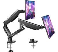 ELIVED Support de moniteur pour 2 écrans de 13 à 32", support d'écran pour 2 moniteurs, supporte 2 à 9 kg avec VESA 75/100 mm, bras de moniteur à ressort à gaz inclinable, pivotant, rotatif EV6012B