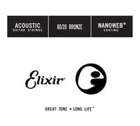 Cordes Elixir® à l'unité en Bronze 80/20 pour guitare acoustique avec revêtement NANOWEB® (.032)