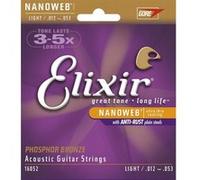 Elixir Strings – Jeu de cordes pour guitare acoustique 16052 phospore bronze 12-53