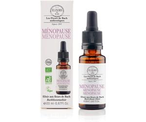 Elixir & Co Ménopause Bio Prêt à l'Emploi, Composé Unique aux Fleurs de Bach 20ml - Calme, Sommeil, Vie Intime Adulte - Compte Gouttes Fleur De Bach 100% Naturel - Fabriqué en France