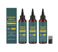 Élixir d'Huile Capillaire au Romarin - Nourriture Douceur pour Cheveux Doux et Brillants & Massage Apaisant du Cuir Chevelu(Green3pcs)