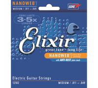 Cordes ELIXIR 11-49 NANOWEB guitare électrique (Medium)