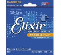 Elixir Strings – Cordes pour guitare électrique Nanoweb 12027 – Custom Light (.009-.046)