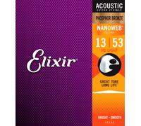 ELIXIR CORDES ACOUSTIQUES NANOWEB PHOSPHOR BRONZE JEUX HD LIGHT !13-17-25-32-42-53