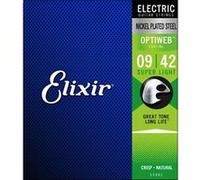Elixir Jeu de cordes pour guitare électrique Optiweb 19002 – Super Light (.009-.042)