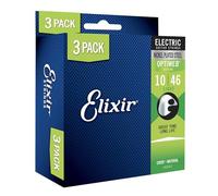 Elixir Strings Lot de cordes pour guitare électrique en acier plaqué nickel avec revêtement Optiweb, tonalité vive et durable avec sensation confortable, jeu de 6 cordes, légères 10-46