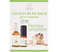 Elixirs&CO - Les Fleurs de Bach pour Animaux BIO - 1 Elixir Peureux 10ml, Spray Buccal Réconfort 20ml - Effet Apaisant Animaux Peur, Angoisse - Fleur De Bach 100% Naturel - Fabriqué en France