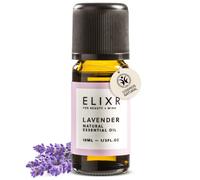 ELIXR Huile essentielle de lavande bio - 100 % naturelle - Huile parfumée, aromathérapie et diffuseur - Fleurs de lavande pour peau et cheveux - Véritable huile essentielle de lavande - Fabriquée en