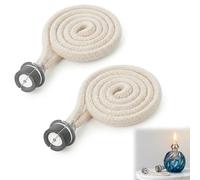 Elixvane Lot de 2 Mèche pour Lampe Berger, Meche Bougie Catalytique de Rechange pour Lampe à Huile, Bruleur Lampe Berger Diffuseur d'Aromathérapie Maison pour Améliorer L'air Ambiant, 1.8cm (Argenté)