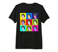 Elizabeth 9 Carreaux Carrés Pop Art Queen of England T-Shirt Haut de Gamme