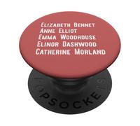 Elizabeth Anne Emma Elinor Catherine Jane Austen Dirige Meme PopSockets PopGrip Adhésif