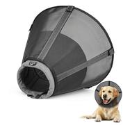 Elizabeth Cone Collier pour chien pour arrêter de lécher : collier de récupération en maille souple après une chirurgie avec coussinet amovible, alternative au cône Elizabeth pour chiens de petite