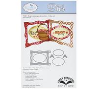 Elizabeth Craft Designs Matrices de découpe Pop It Up en métal par Karen Burniston Ovale en accordéon, 10,2 x 13,3 cm, Gris