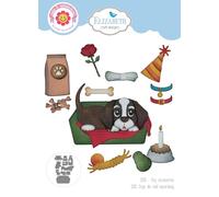 Elizabeth Craft Lot de 10 matrices de découpe en métal fin pour scrapbooking, fabrication de cartes et loisirs créatifs en papier - Accessoires pour chien