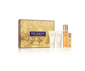 Elizabeth Taylor Coffret White Diamonds Eau de toilette pour Femme, Gel Douche Hydratant Parfumé, Crème Parfumée Corps, Senteur Florale, Spray Vaporisateur, Parfum Femme, A base de Notes Vivifiantes