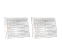 Elizabeth Ward Lot de 2 boîtes de rangement portables assorties pour peinture diamant et perles avec 42 récipients de taille variable